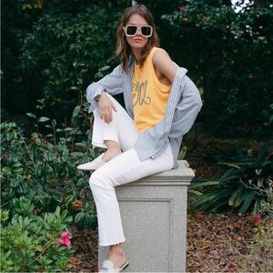 MOTHER The Hustler Ankle Fray Jeans in Fairest of Them All